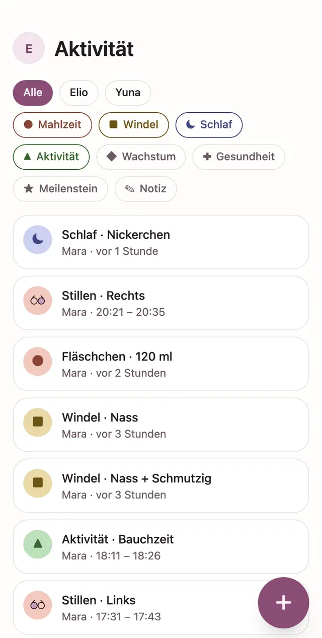 Das geteilte lindly-Aktivitätsprotokoll auf einem Handy