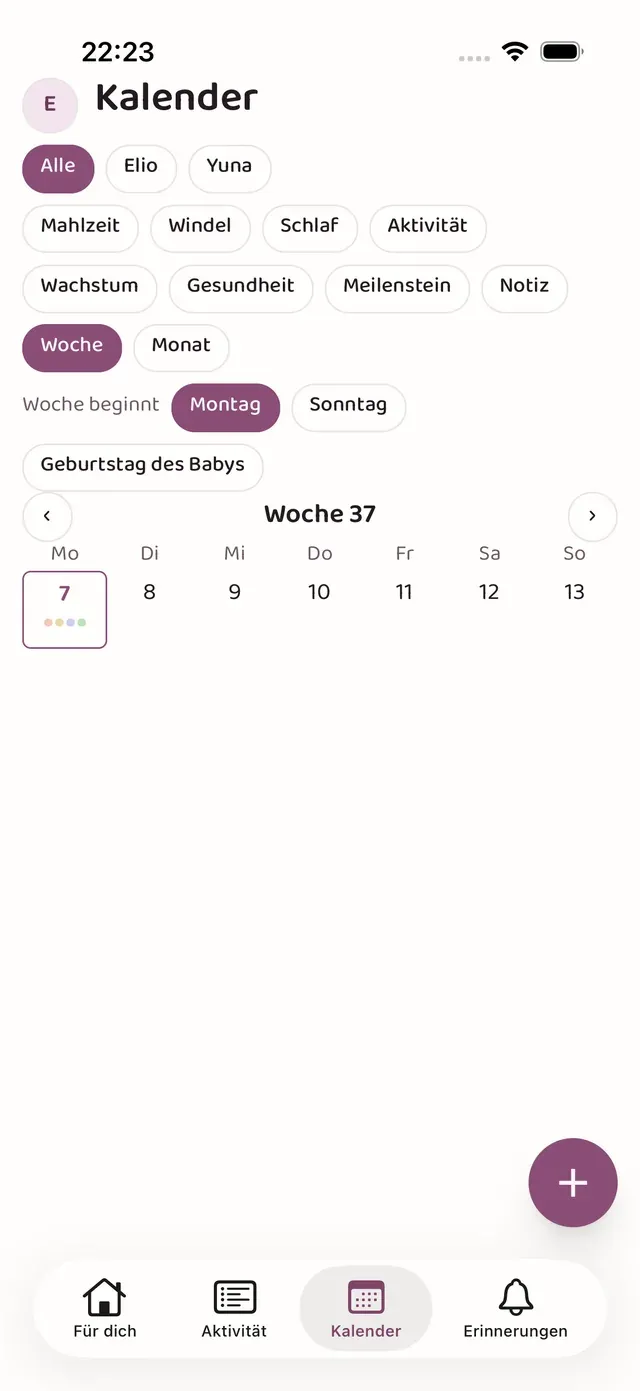 Die ganze Woche auf einen Blick — lindly