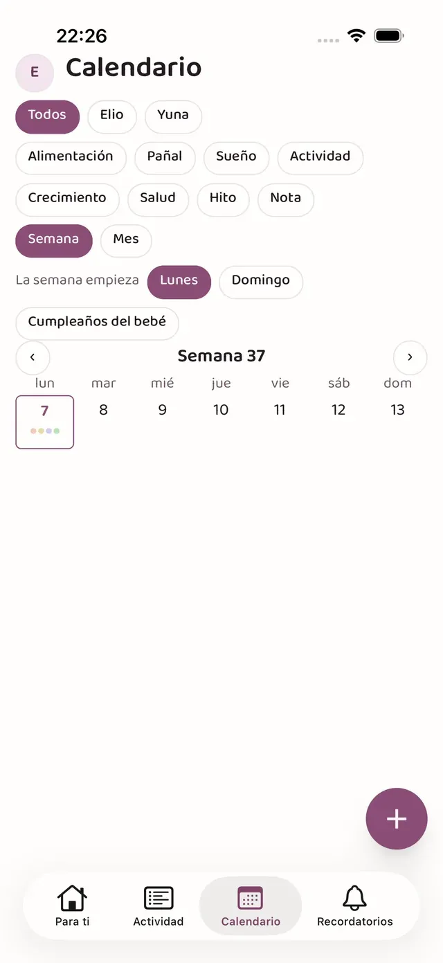 Toda la semana de un vistazo — lindly