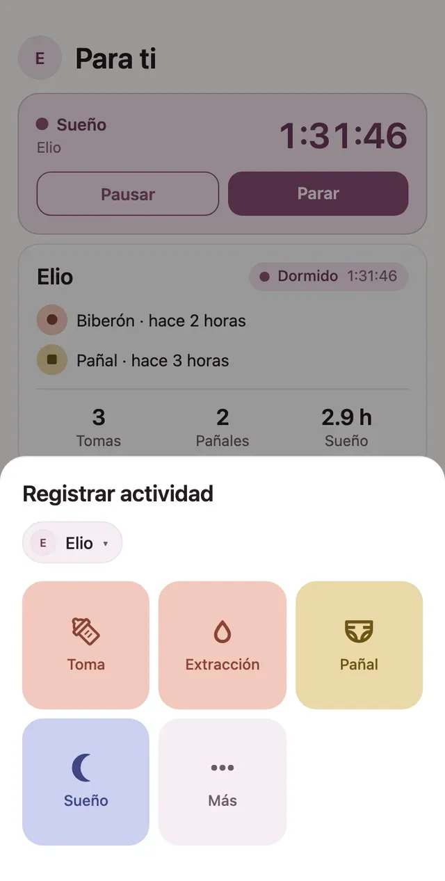 Registra en dos toques — lindly