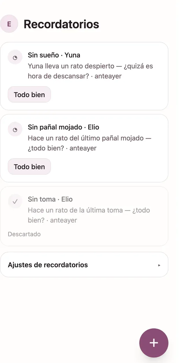 Avisos suaves, nunca alarmas — lindly